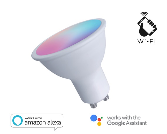 LAMPADA LED FARETTO GU10 AD INCASSO RGB + BIANCO CALDO DIMMERABILE 5.5W (EE-45WG10)