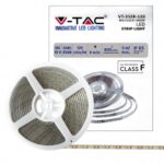 STRISCIA LED VT-3528 120LED/M 12V STRIP 5MT 8W/M BIANCO FREDDO 6500K IP65 (212037)