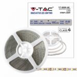 STRISCIA LED VT-5050-60 60LED/MT 12V STRIP 5MT 11W/M BIANCO FREDDO 6500K IP65 (212148)