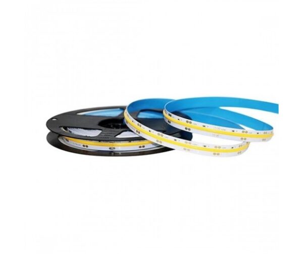 STRISCIA LED VT-421 1000LM/MT 24V COB STRIP 5MT 10W/MT BIANCO NATURALE 4000K (2668)