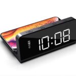 SVEGLIA OROLOGIO DIGITALE CRG WB CON FUNZIONE DI RICARICA WIRELESS - NERO
