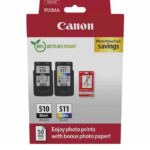 KIT CONFEZIONE MULTIPLA CARTUCCE D'INCHIOSTRO PG-510/CL-511 + CARTA FOTOGRAFICA (2970B017)