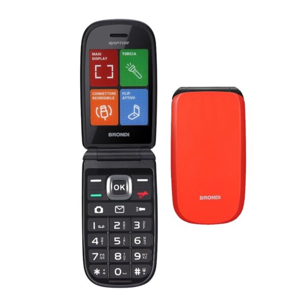 CELLULARE RAPTOR DUAL SIM ARANCIONE (ORANGE METAL)