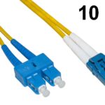 CONFEZIONE 10 CAVI FIBRA OTTICA LC A SC SINGLEMODE DUPLEX OS2 MT.2 (LKLCSC902E)