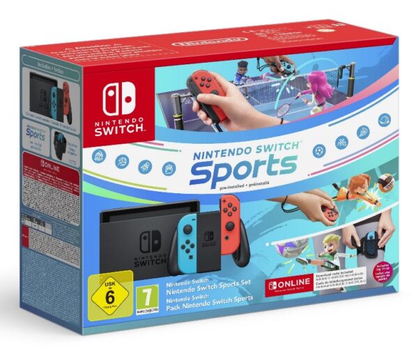 CONSOLE SWITCH SWITCH 1.1 NEON BLUE / NEON RED + NINTENDO SWITCH SPORTS + 12 MESI NSO (SWICONIN0065)