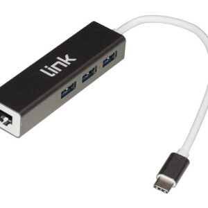 HUB 3 PORTE USB TYPE-C USB 3.0 + GIGABIT (LKHUB303)