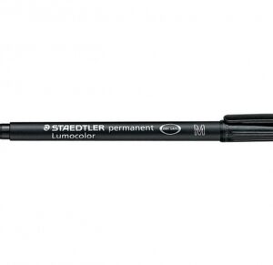 MARCATORE A PUNTA SINTETICA LUMOCOLOR PERMANENT 317-9 1.0MM NERO (10 PZ)