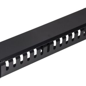 PANNELLO GUIDACAVI PER ARMADI RACK 19" 2U A GABBIA NERO 483X88X70 MM IN METALLO (LKORG2UD)