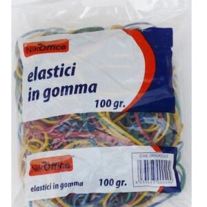 ELASTICI IN GOMMA ASSORTITI - 100 GRAMMI - MISTI (06NIK033)