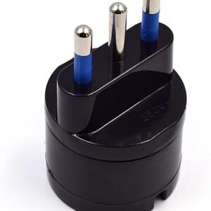 ADATTATORE SEMPLICE SCHUKO SPINA 10A ITALIANA (WY13016) NERO