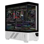 CASE GAMING TOWER NETRON CURVED - NO ALIMENTATORE - ARGB FAN - NERO/BIANCO (ITGCANTC01)