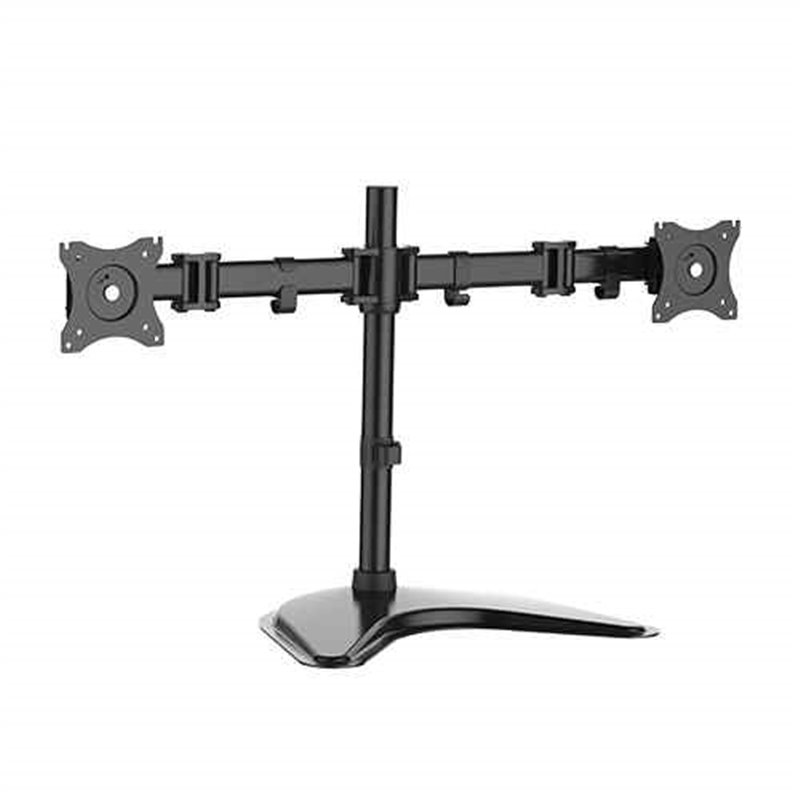 BRACCIO SUPPORTO DA TAVOLO CON BASE PER 2 MONITOR 13-27" FINO A 8 KG A 3 SNODI (LKBR08)