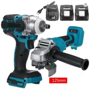 KIT AVVITATORE AD IMPULSO SVITABULLONI + SMERIGLATRICE ANGOLARE - 2 BATTERIE 18V - SET COMPLETO (NL-5825)