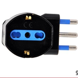 ADATTATORE SCHUKO 90GR. SPINA16A SALVASPAZIO NERO (PES1067-BK)