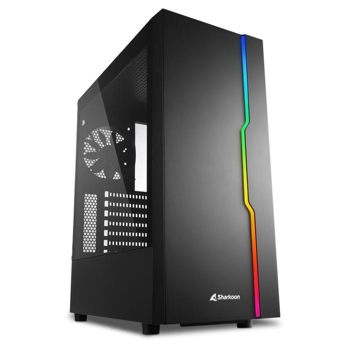 (RICONDIZIONATO) CASE GAMING RGB SLIDER BLACK ATX VETRO TEMPERATO - NERO - NO ALIMENTATORE