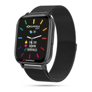 SMARTWATCH SWT-STC013 INK CINTURINO ACCIAIO MESH NERO / CASSA ALLUMINIO NERO