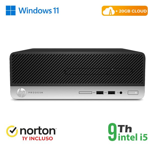 PC HP 600 G5 SFF INTEL CORE I5-9 GEN 16GB 128GB SSD + 500GB HDD WINDOWS 11 PRO + NORTON - RICONDIZIONATO (RN64534312)