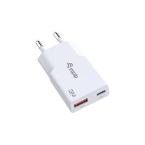 CARICATORE USB PD GAN SLIM DA 20W A 2 PORTE - USB-C X1 USB-A X1 (245522)