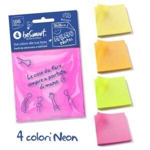 POST-IT STICK NOTES NEON 76X76 (1 BLOCCHETTO DA 100 FOGLI)