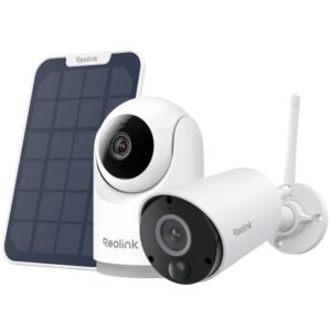 TELECAMERA SORVEGLIANZA E-SERIES E321 + ARGUS B320 WIFI A BATTERIA CON PANNELLO SOLARE ( REOWIFIKITE321B320SP)