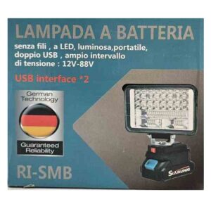 LAMPADA A BATTERIA RETRATTILE SENZA FILI - LED - PORTATILE (RI-SMB)