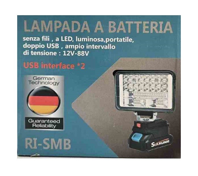 LAMPADA A BATTERIA RETRATTILE SENZA FILI - LED - PORTATILE (RI-SMB)