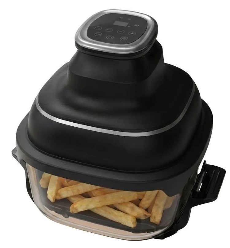 FRIGGITRICE AD ARIA AIR-GLASS/FRY-BK 4.2 LT 1500W CONTENITORE IN VETRO - NERO