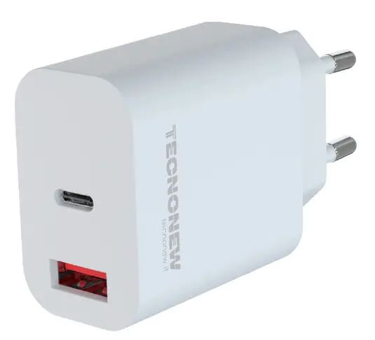 CARICATORE AC/USB 1*USB+1*TYPE-C 3A 20W QC3.0+PD (TN-883AC-20W)