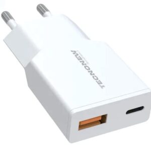 ALIMENTATORE CARICATORE UNIVERSALE USB + TYPE-C PD 20W (TN-738AC-20W)